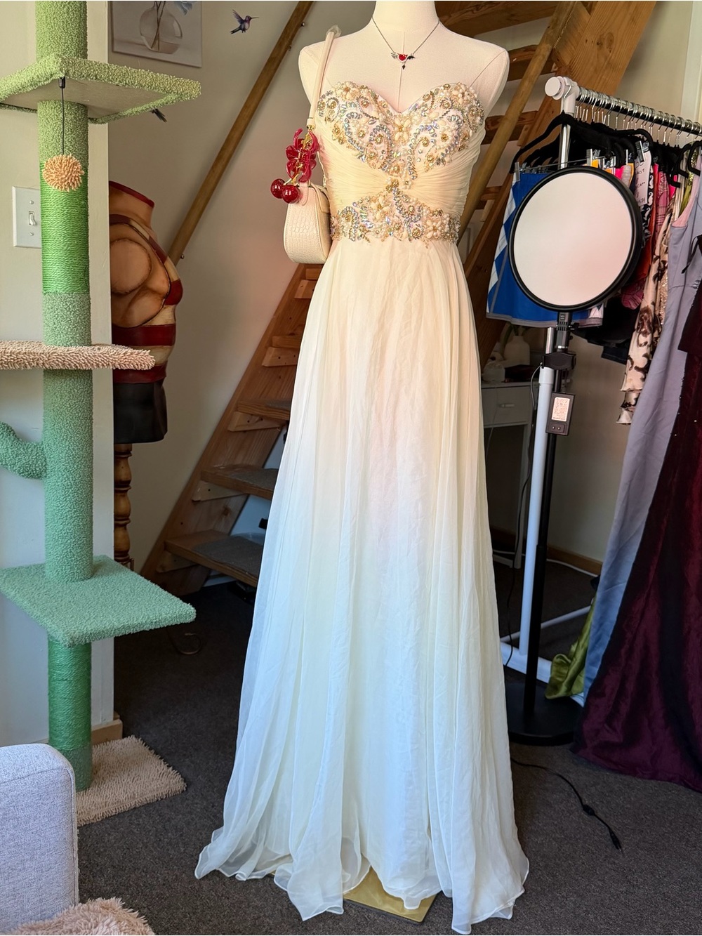 Temptation Strapless Beaded Dress